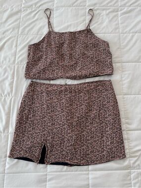 American Eagle Outfitters Floral Two-Piece Skirt Set Size XL